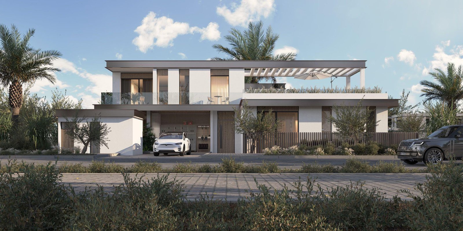 Modern villa living room at Hudayriyat Island Abu Dhabi with spacious interiors, natural light, and premium finishes